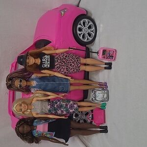Barbie Year 2019 Fashionistas Girls Road Trip Vehicle & Dolls #GFF60